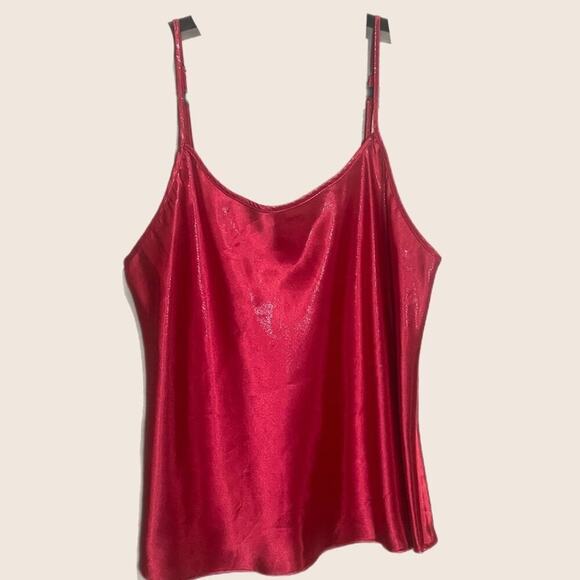 Gillian & O’Malley red sparkly slip on tank top Size XL Y2k - Picture 1 of 6